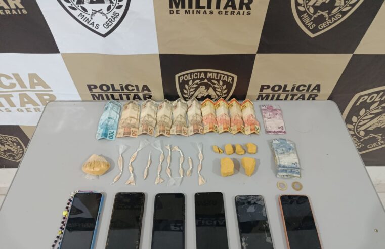 Polícia Militar prende quatro jovens e apreende drogas, dinheiro e celulares durante operação em Itacarambi
