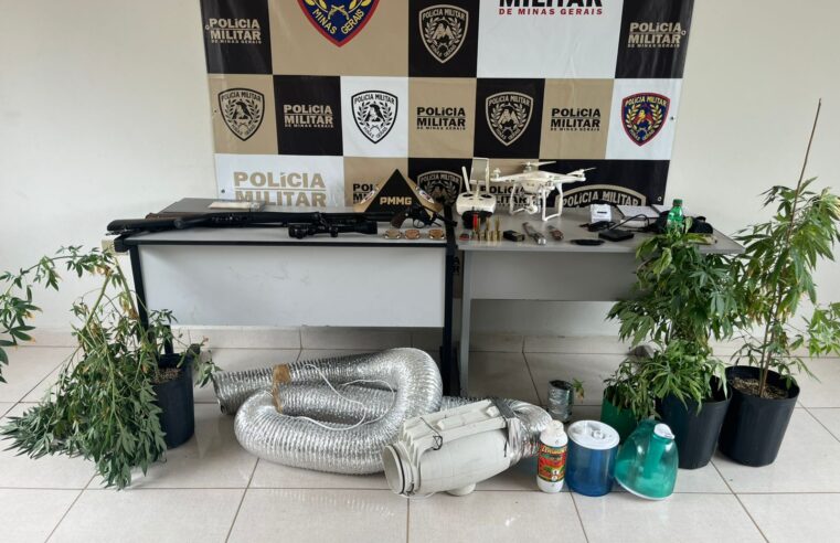 ITACARAMBI | Operação conjunta apreende estufa para cultivo de maconha durante cumprimento de mandado judicial