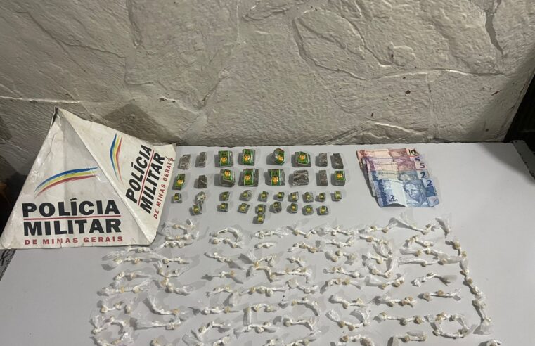 Polícia Militar prende jovem com grande quantidade de drogas em Montes Claros