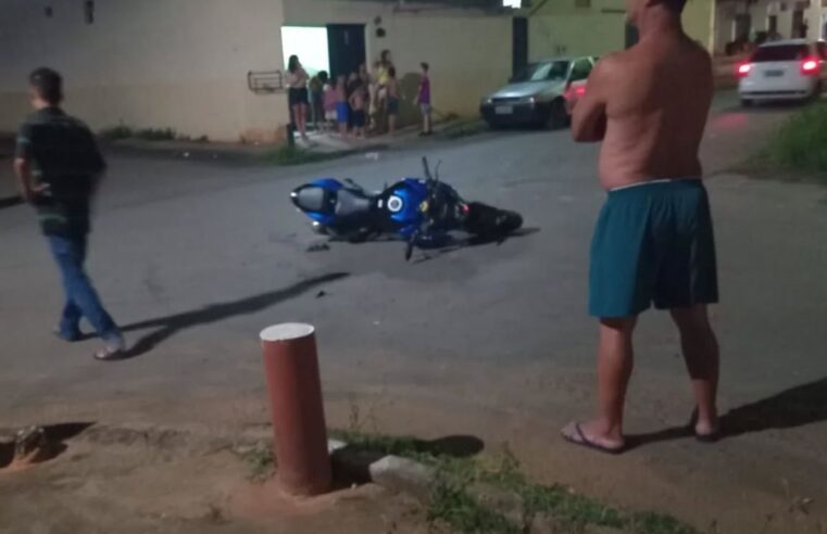 Acidente em Montes Claros deixa motociclista ferido no Jardim Palmeiras