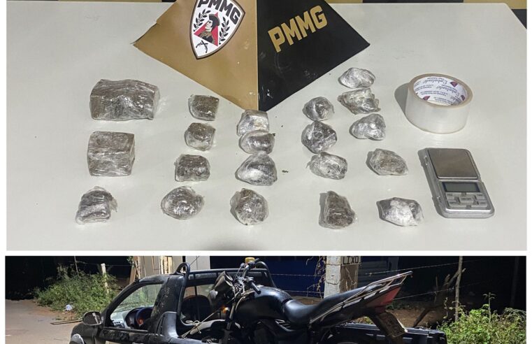 JANAÚBA | Polícia Militar apreende drogas, moto adulterada e desarticula ponto de apoio ao tráfico
