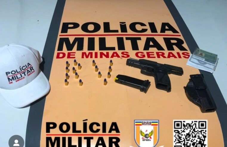 Homem é preso com pistola e munições durante operação policial na MGC-135