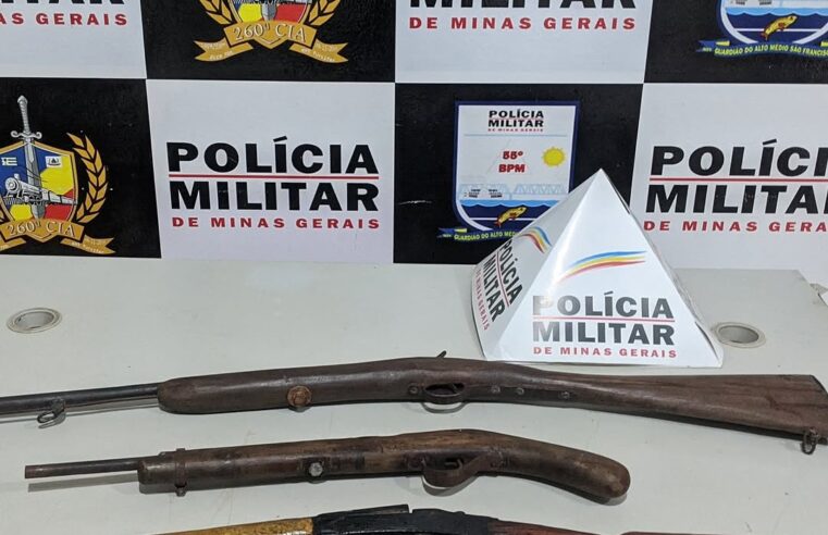 VÁRZEA DA PALMA | Homem é preso por posse ilegal de armas de fogo