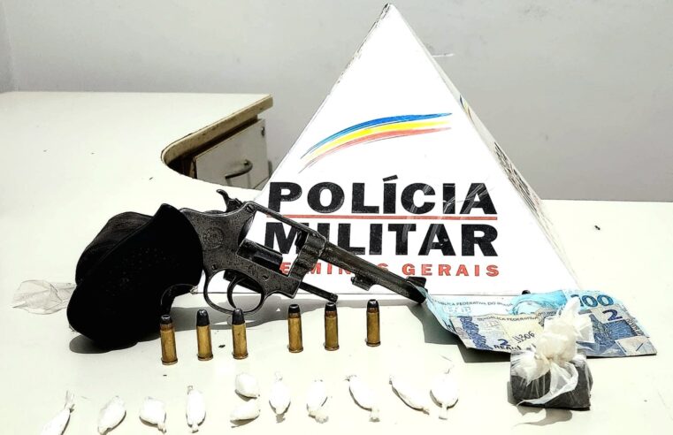Polícia prende mulher por tráfico de drogas e posse ilegal de arma de fogo