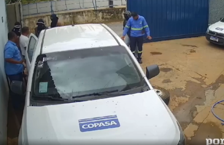 Homens armados invadem agência da Copasa e levam dinheiro e celulares