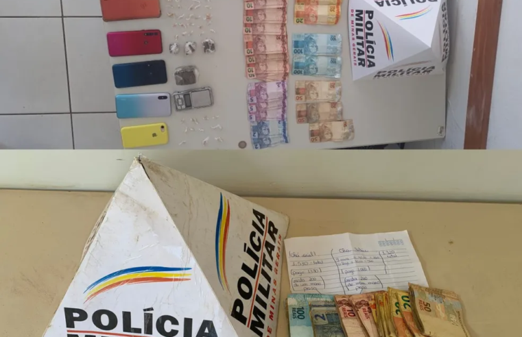 PM captura trio e apreende R$ 5,6 mil em operação de combate ao tráfico de drogas
