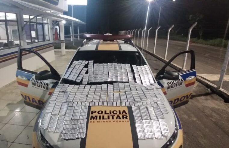 Motorista é preso transportando 6 mil comprimidos de ‘rebite’ em Pirapora
