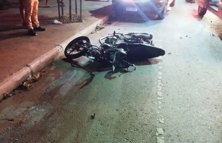 Acidente entre motocicleta e carro, em Montes Claros, registra uma vítima fatal