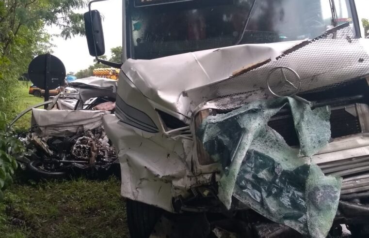 BR-135 | Dois homens morrem em acidente entre caminhonete e caminhão em Engenheiro Navarro