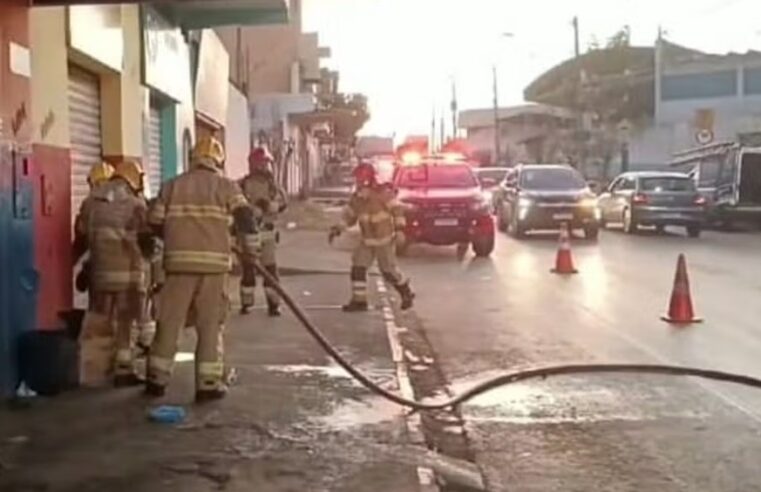 Vazamento de gás em Montes Claros: corpo de bombeiros isola prédio e comércio