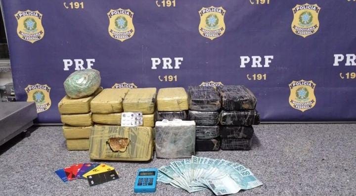 Polícia Rodoviária Federal apreende grande quantidade de drogas na BR-251
