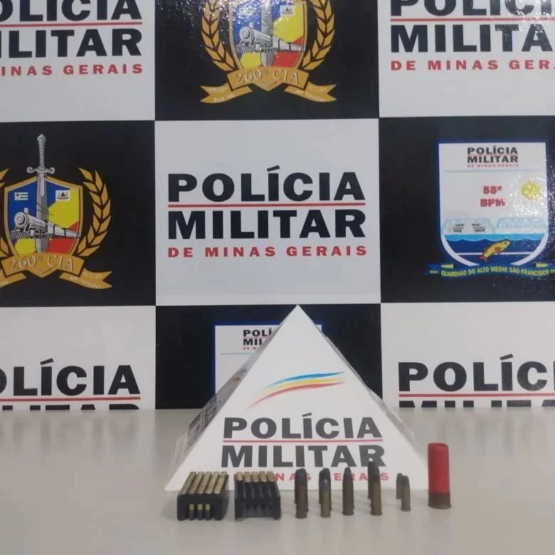 Suspeito de ameaça é preso portando diversas munições em Pirapora