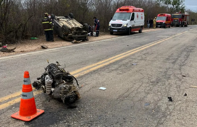 BR-367 | Dentista morre após capotar carro em grave acidente