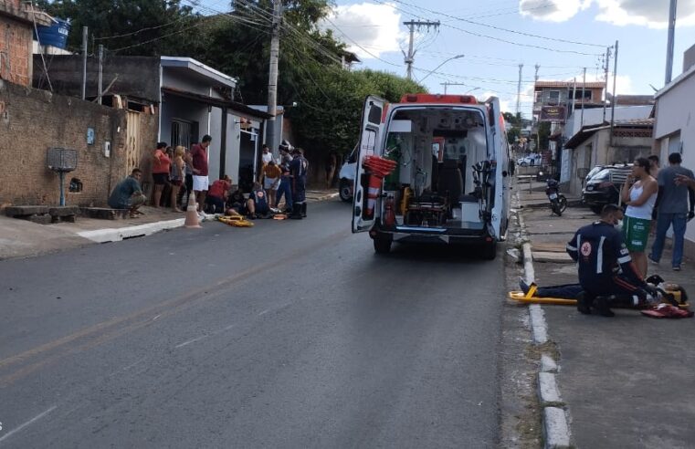 SAMU socorre vítimas de colisão entre motos em Montes Claros