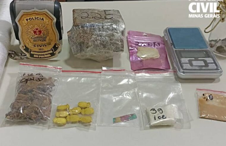 Polícia Civil apreende drogas e prende suspeito em Patrocínio