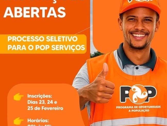 Buritizeiro abre inscrições para o Programa de Oportunidade à População (POP)