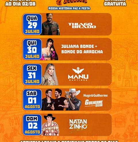 Várzea da Palma prepara cinco dias de shows no 34º Forró da Palma