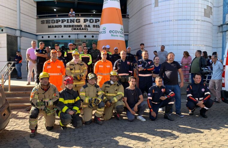 Simulado de acidente com vítimas mobiliza instituições e reforça conscientização no trânsito