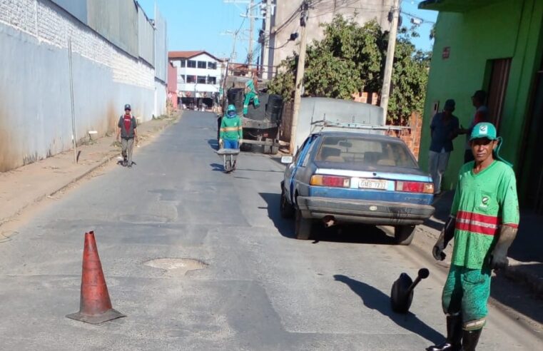 Recomposição asfáltica é levada para diversas regiões da cidade