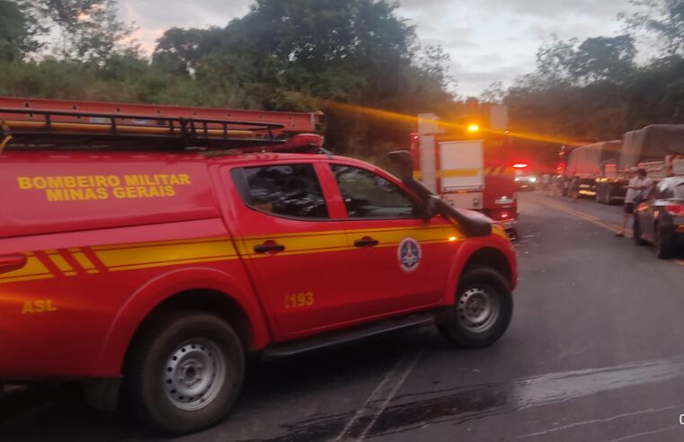 8º Pelotão de Bombeiros atende à ocorrência BR-251