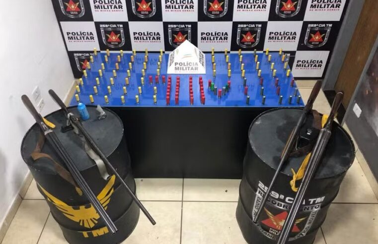 PIRAPORA | Policiais apreendem armas e munições com indivíduo