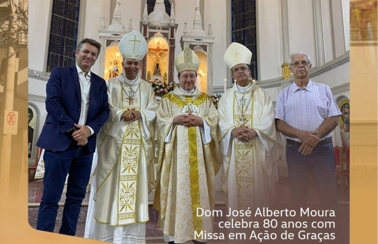 Dom José Alberto Moura celebra 80 anos com Missa em Ação de Graças