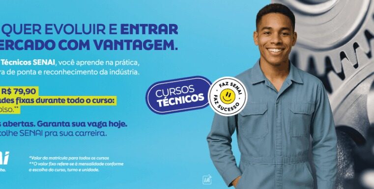 Com alto índice de empregabilidade, SENAI MG abre matrículas para cursos técnicos 2026