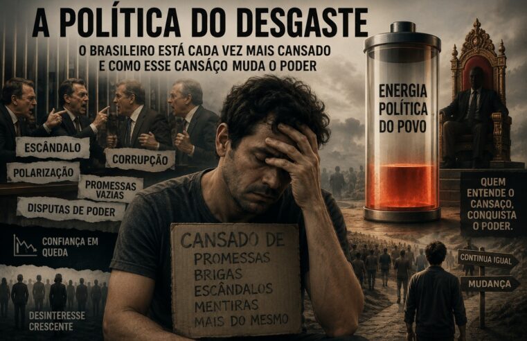 A POLÍTICA DO DESGASTE: Por que o brasileiro está cada vez mais cansado e como esse cansaço muda o poder