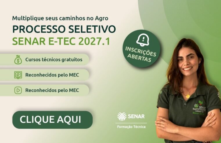 Senar e-Tec oferece cursos técnicos gratuitos