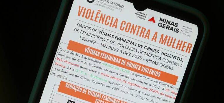 Estudo indica redução de 14,7% no número de mulheres vítimas de crimes violentos em MG
