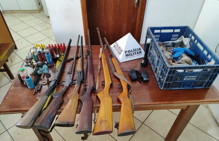 PM prende grupo com armas em Engenheiro Navarro